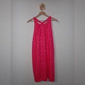 Vinyard Vines Women's Performance Swing Dress Knockout Pink In Full Bloom Sz XS